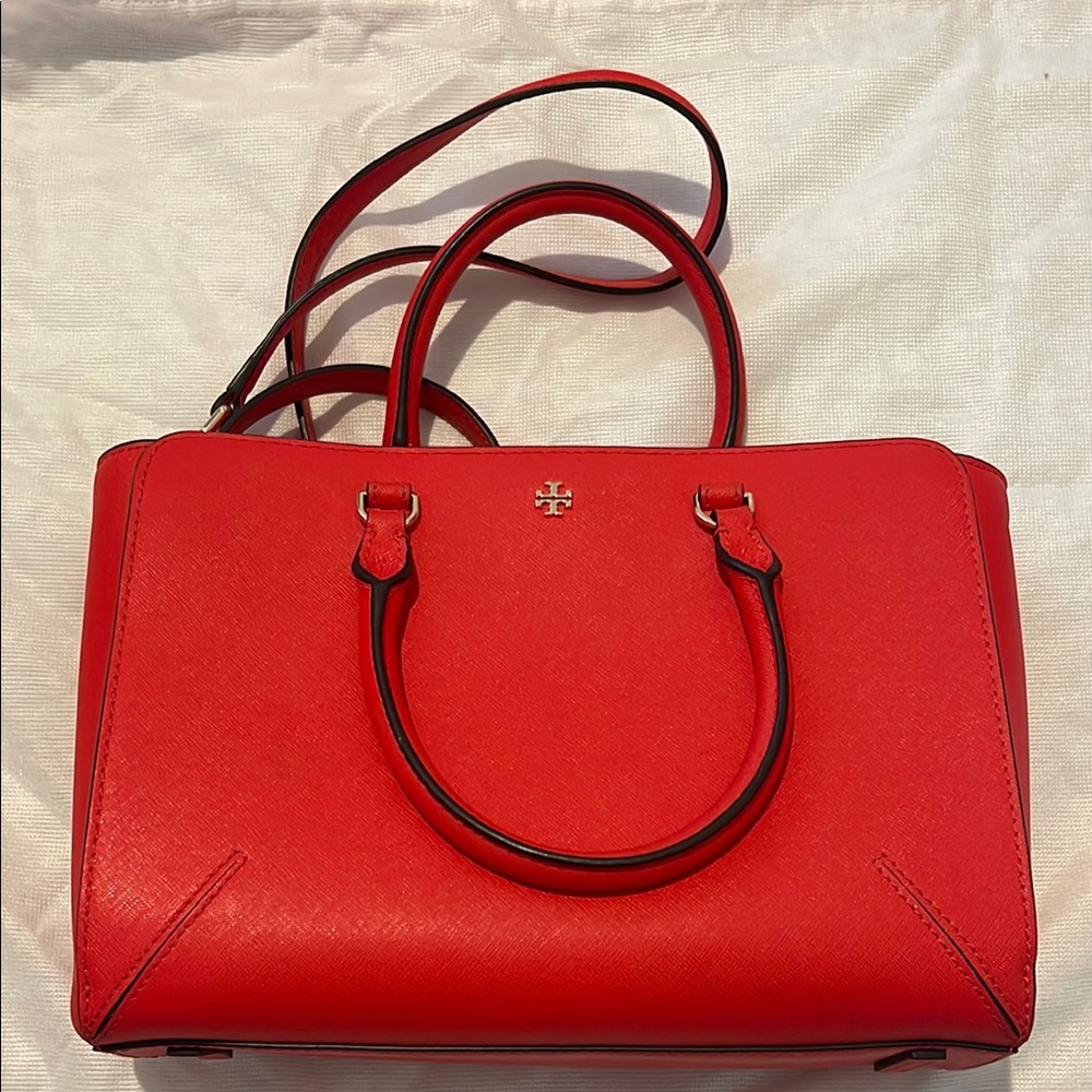 Tory Burch Orange Red Crossbody Bag